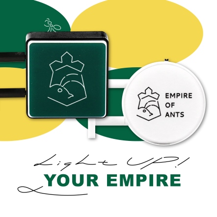 帝國招牌小燈箱 白色圓型款/綠色方型款 磁吸式 LED燈可開關(含電池)