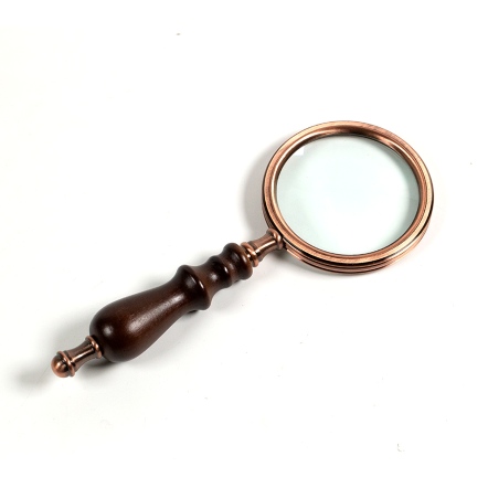 10倍木柄復古光學放大鏡 觀察用品 飼養用品