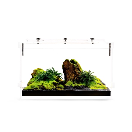 深林枯木 長型 壓克力 中型 餵食區