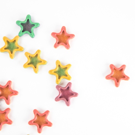 漸層色星星造型食盆 繽紛海底系列