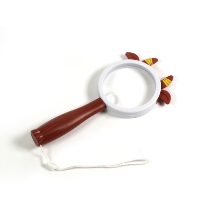 兒童防摔手持式卡通造型放大鏡 五種動物款式 觀察用品 飼養用品